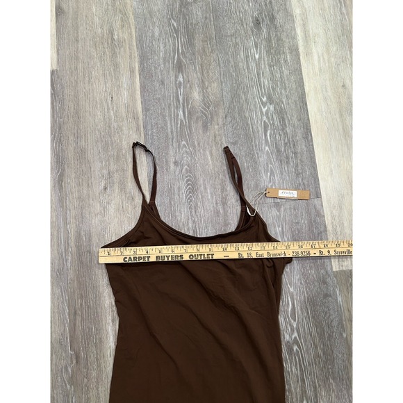 Skims Fits Everybody Slip Dress Short Cocoa Brown Sleeveless Kim Kardashian‎ XL - Picture 6 of 8